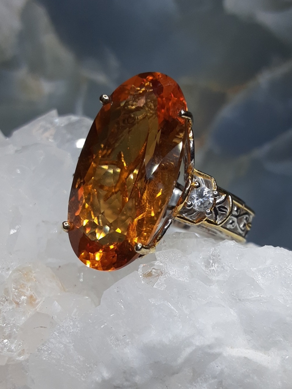 925 Citrine ring.